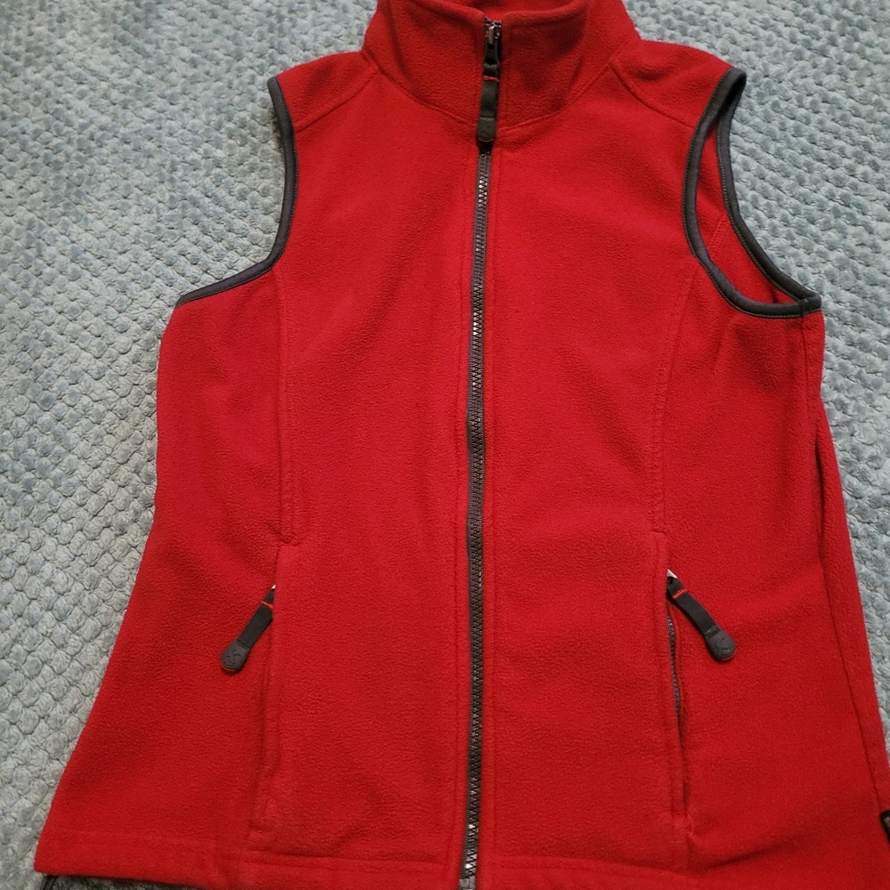 Vintage Fleece Vest by Guide Series sleeveless cover up zip up bodywarmer